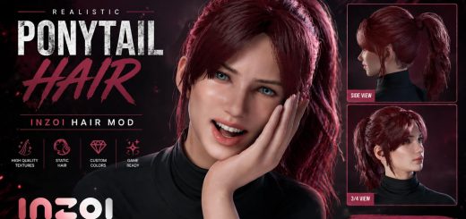Realistic Ponytail Hair v1